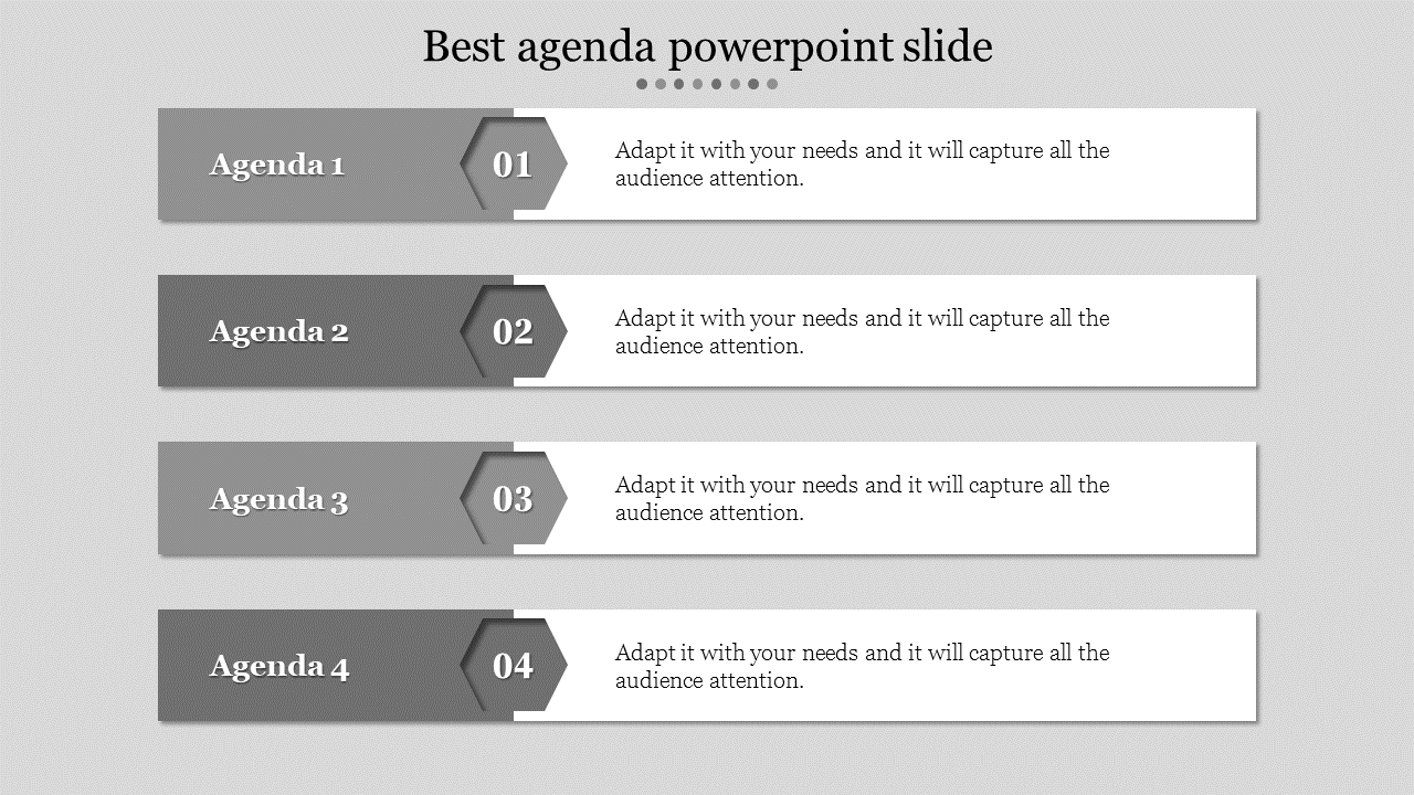 best agenda powerpoint slide-Gray